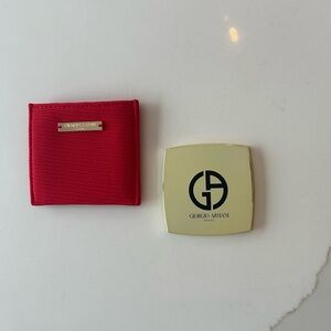 Giorgio Armani Red Fabric Case with Gold Accent